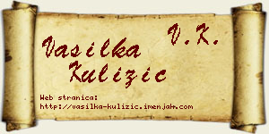 Vasilka Kulizić vizit kartica